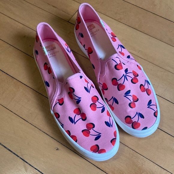Kate Spade for Keds Cherry Slip On Pink Sneakers - Picture 1 of 6
